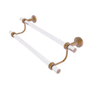 Allied Brass Pacific Beach Collection 18 Inch Double Towel Bar with Groovy Accents PB-72G-18-BBR