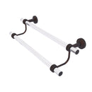 Allied Brass Pacific Beach Collection 18 Inch Double Towel Bar with Groovy Accents PB-72G-18-VB