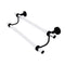 Allied Brass Pacific Beach Collection 30 Inch Double Towel Bar with Groovy Accents PB-72G-30-BKM