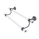 Allied Brass Pacific Beach Collection 30 Inch Double Towel Bar with Groovy Accents PB-72G-30-GYM