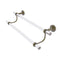 Allied Brass Pacific Beach Collection 18 Inch Double Towel Bar with Twisted Accents PB-72T-18-ABR