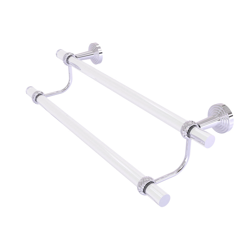 Allied Brass Pacific Beach Collection 24 Inch Double Towel Bar with Twisted Accents PB-72T-24-PC