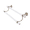 Allied Brass Pacific Beach Collection 24 Inch Double Towel Bar with Twisted Accents PB-72T-24-PEW