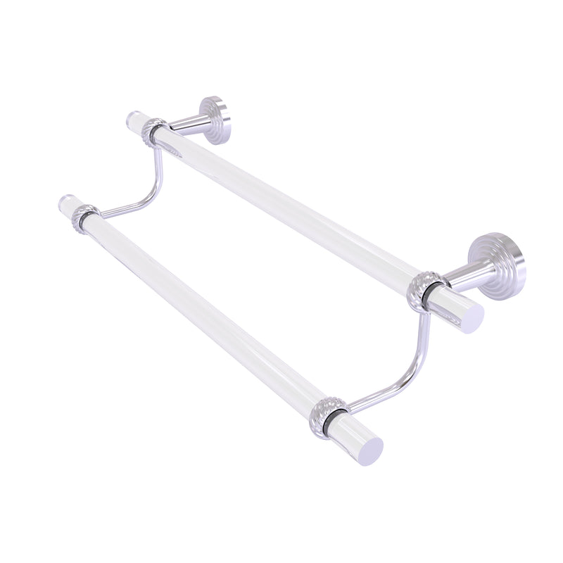 Allied Brass Pacific Beach Collection 24 Inch Double Towel Bar with Twisted Accents PB-72T-24-SCH