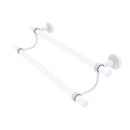 Allied Brass Pacific Beach Collection 24 Inch Double Towel Bar with Twisted Accents PB-72T-24-WHM