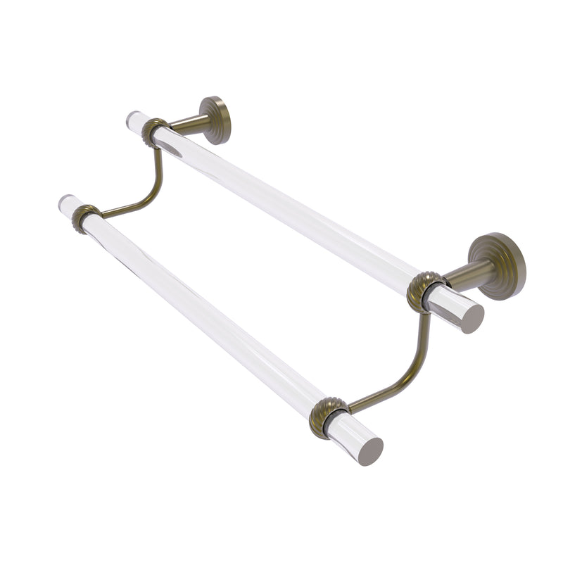 Allied Brass Pacific Beach Collection 36 Inch Double Towel Bar with Twisted Accents PB-72T-36-ABR