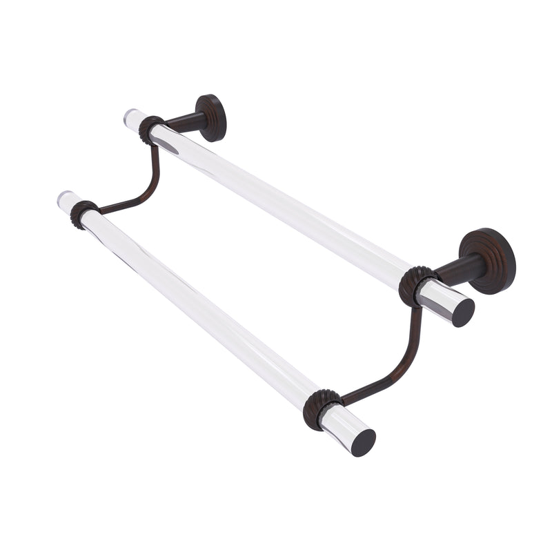 Allied Brass Pacific Beach Collection 36 Inch Double Towel Bar with Twisted Accents PB-72T-36-VB