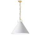 Dainolite 1 Light Incandescent Pendant Aged Brass with White Shade PCN-241P-AGB-790