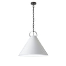 Dainolite 1 Light Incandescent Pendant Matte Black with White Shade PCN-241P-MB-790