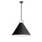 Dainolite 1 Light Incandescent Pendant Matte Black with Black Shade PCN-241P-MB-797