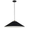 Dainolite 1 Light Incandescent Pendant Aged Brass and Matte Black PDC-241P-AGB-MB