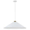 Dainolite 1 Light Incandescent Pendant Aged Brass and Matte White PDC-241P-AGB-MW