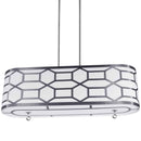 Dainolite 4 Light Horizontal Pendant Silver PEM-344HP-PC-SV