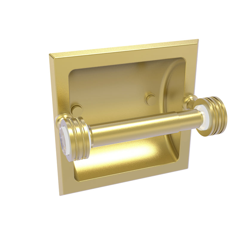 Allied Brass Pacific Grove Collection Recessed Toilet Paper Holder with Dotted Accents PG-24CD-SBR