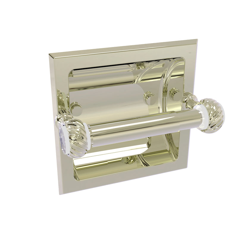 Allied Brass Pacific Grove Collection Recessed Toilet Paper Holder with Twisted Accents PG-24CT-PNI