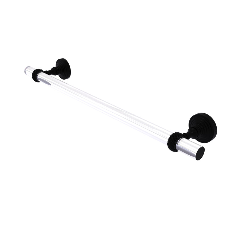 Allied Brass Pacific Grove Collection 18 Inch Towel Bar with Twisted Accents PG-41T-18-BKM