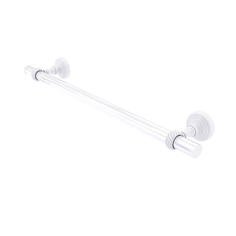 Allied Brass Pacific Grove Collection 18 Inch Towel Bar with Twisted Accents PG-41T-18-WHM