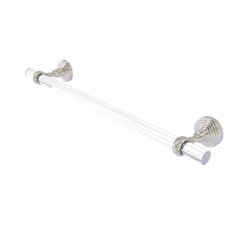 Allied Brass Pacific Grove Collection 24 Inch Towel Bar with Twisted Accents PG-41T-24-SN