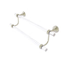 Allied Brass Pacific Grove Collection 24 Inch Double Towel Bar with Groovy Accents PG-72G-24-PNI