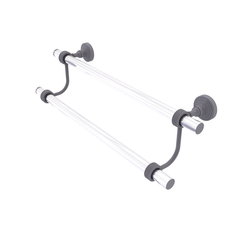 Allied Brass Pacific Grove Collection 30 Inch Double Towel Bar with Groovy Accents PG-72G-30-GYM