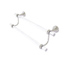 Allied Brass Pacific Grove Collection 30 Inch Double Towel Bar with Groovy Accents PG-72G-30-SN