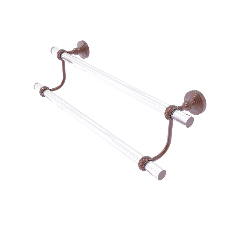 Allied Brass Pacific Grove Collection 18 Inch Double Towel Bar with Twisted Accents PG-72T-18-CA