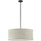 Dainolite 4 Light Incandescent Pendant Matte Black with Beige Shade PHL-264P-MB-BG