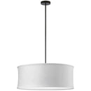 Dainolite 4 Light Incandescent Pendant Matte Black with White Shade PHL-264P-MB-WH