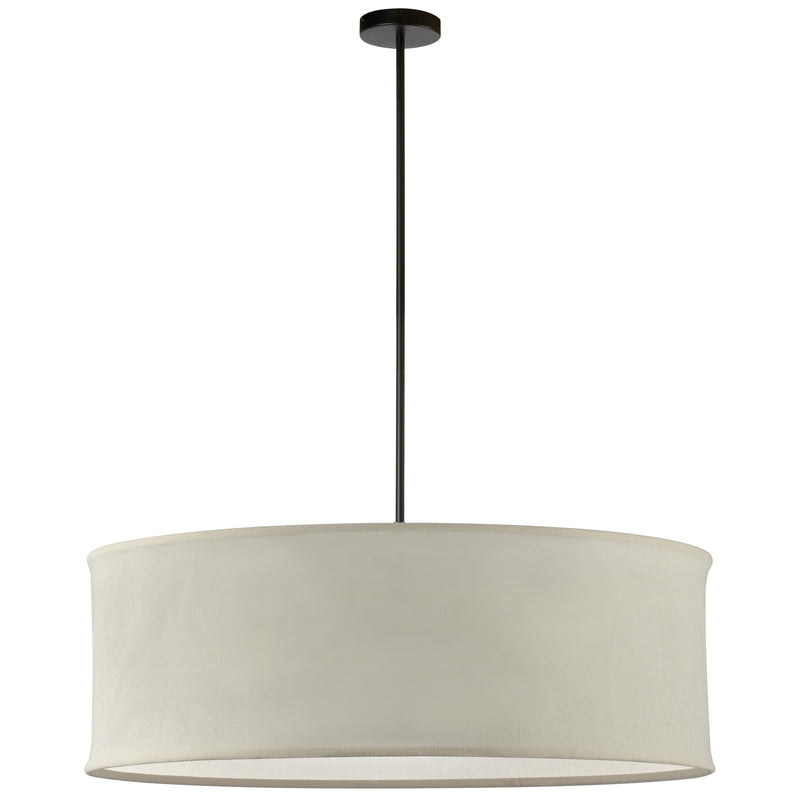 Dainolite 4 Light Incandescent Pendant Matte Black with Beige Shade PHL-344P-MB-BG