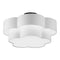 Dainolite 3 Light Incandescent Flush Mount Matte Black with White Shade PLX-203FH-MB-WH