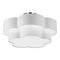 Dainolite 3 Light Incandescent Flush Mount Polished Chrome with White Shade PLX-203FH-PC-WH