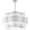 Dainolite 4 Light Incandescent Chandelier Polished Chrome with White Shade PLX-284C-PC-WH