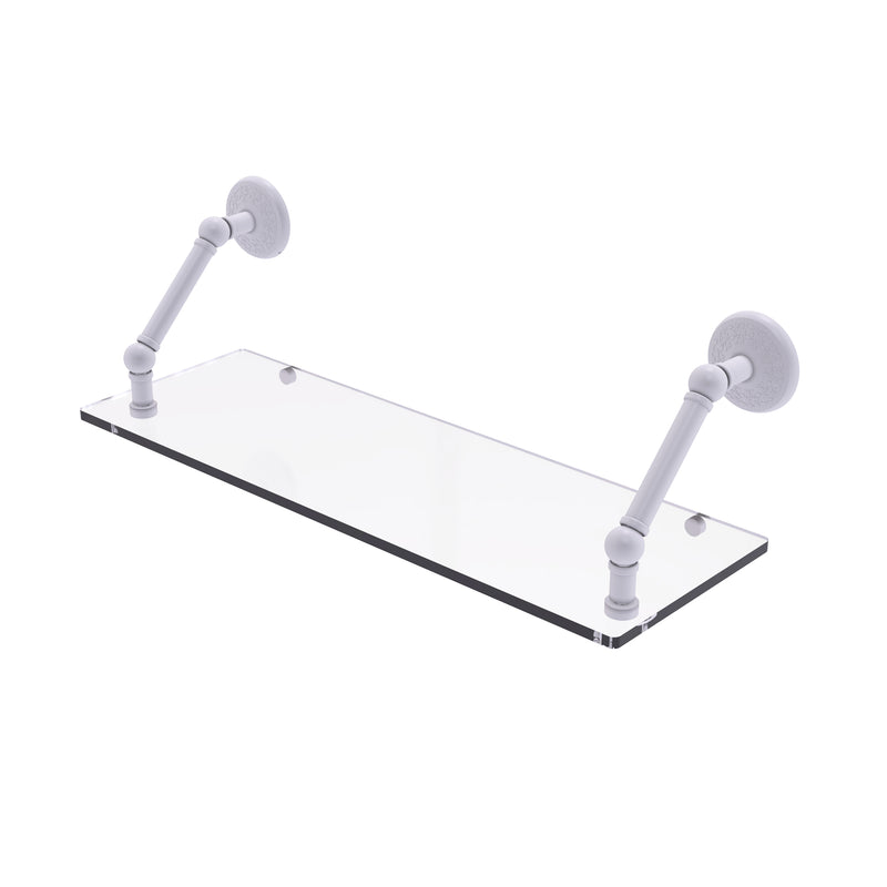 Allied Brass Prestige Monte Carlo Collection 24 Inch Floating Glass Shelf PMC-1-24-WHM