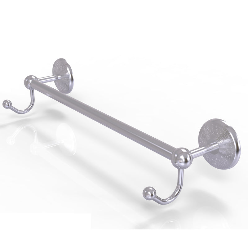 Allied Brass Prestige Monte Carlo Collection 18 Inch Towel Bar with Integrated Hooks PMC-41-18-HK-SCH