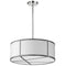 Dainolite 4 Light Incandescent Pendant Polished Chrome with Wh and Gry Shade PNA-204P-PC-GRW