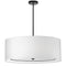 Dainolite 4 Light Incandescent Pendant Matte Black with White Shade POR-344P-MB-WH