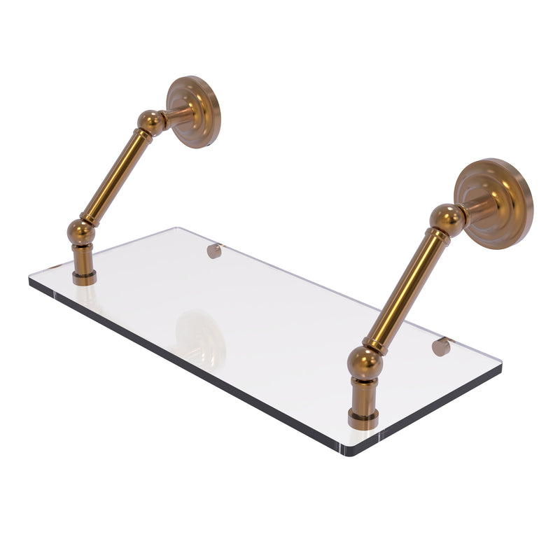 Allied Brass Prestige Que New Collection 18 Inch Floating Glass Shelf PQN-1-18-BBR