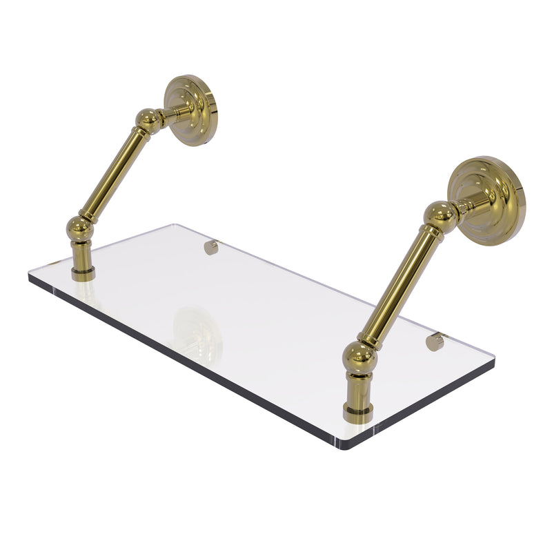 Allied Brass Prestige Que New Collection 18 Inch Floating Glass Shelf PQN-1-18-UNL