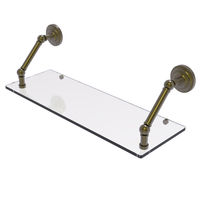 Allied Brass Prestige Que New Collection 24 Inch Floating Glass Shelf PQN-1-24-ABR
