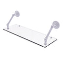 Allied Brass Prestige Que New Collection 24 Inch Floating Glass Shelf PQN-1-24-WHM