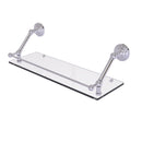 Allied Brass Prestige Que New 24 Inch Floating Glass Shelf with Gallery Rail PQN-1-24-GAL-PC