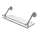 Allied Brass Prestige Que New 24 Inch Floating Glass Shelf with Gallery Rail PQN-1-24-GAL-PEW