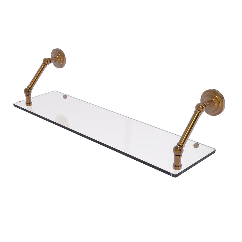 Allied Brass Prestige Que New Collection 30 Inch Floating Glass Shelf PQN-1-30-BBR