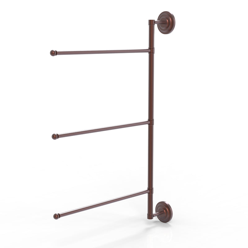 Allied Brass Prestige Que New Collection 3 Swing Arm Vertical 28 Inch Towel Bar PQN-27-3-16-28-CA