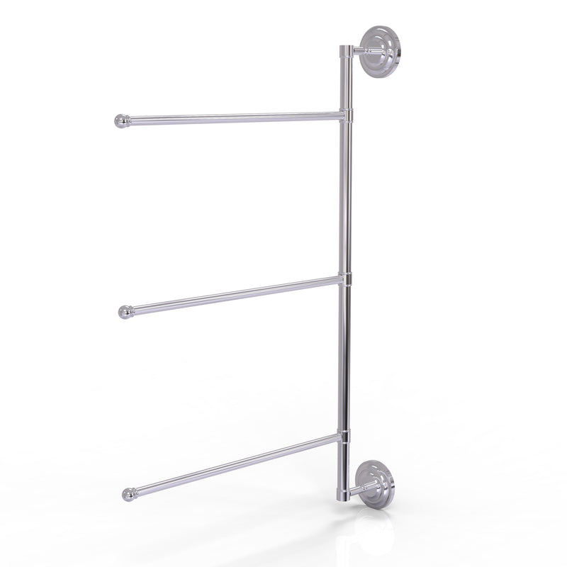 Allied Brass Prestige Que New Collection 3 Swing Arm Vertical 28 Inch Towel Bar PQN-27-3-16-28-PC