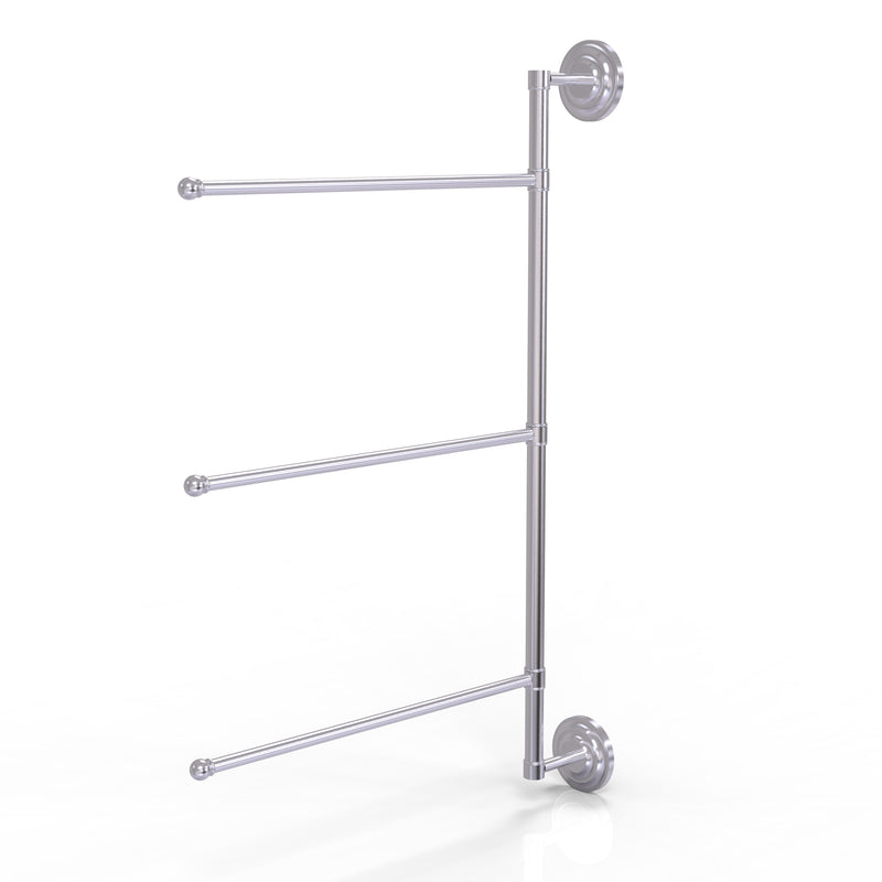 Allied Brass Prestige Que New Collection 3 Swing Arm Vertical 28 Inch Towel Bar PQN-27-3-16-28-SCH