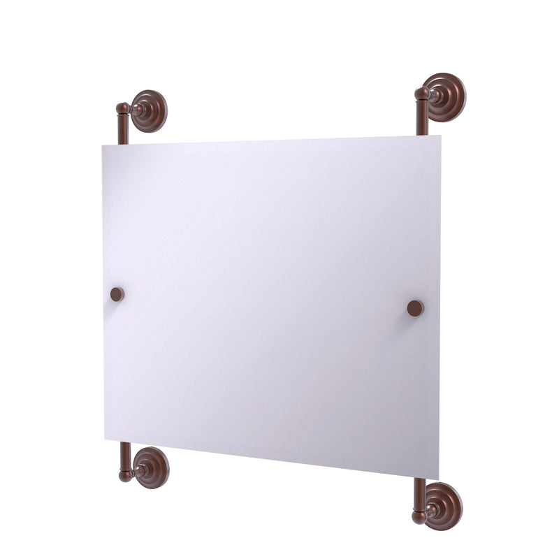 Allied Brass Prestige Que New Landscape Rectangular Frameless Rail Mounted Mirror PQN-27-93-CA