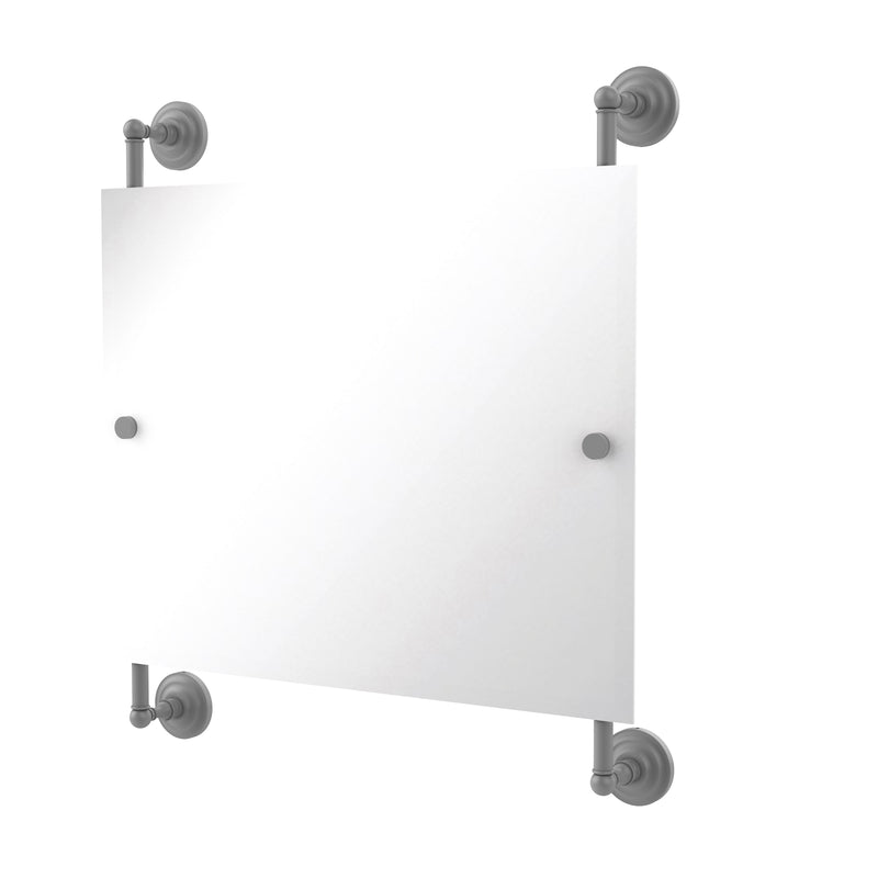 Allied Brass Prestige Que New Landscape Rectangular Frameless Rail Mounted Mirror PQN-27-93-GYM