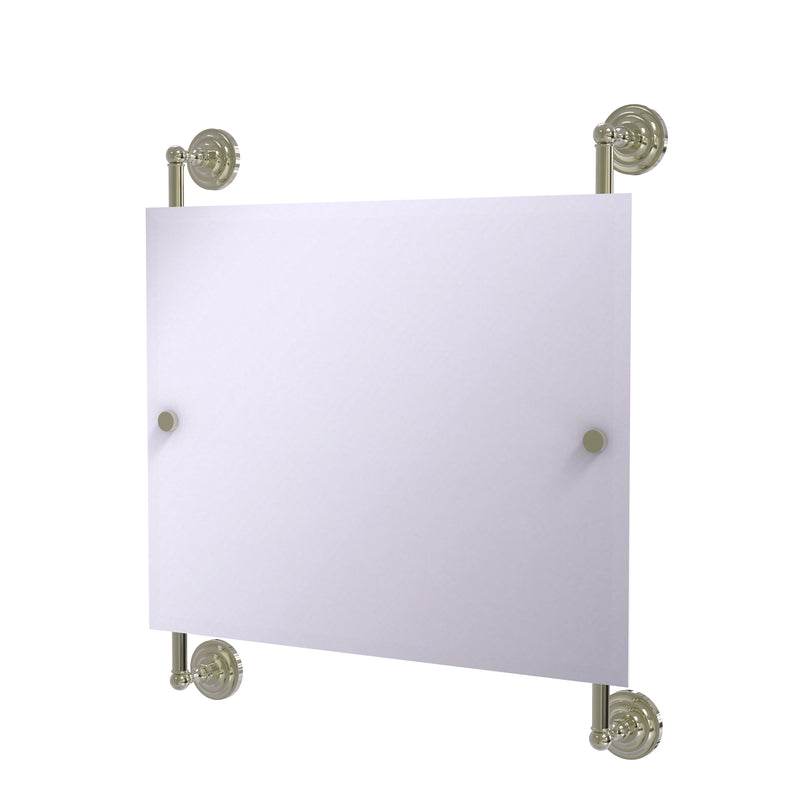 Allied Brass Prestige Que New Landscape Rectangular Frameless Rail Mounted Mirror PQN-27-93-PNI