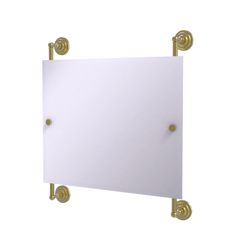 Allied Brass Prestige Que New Landscape Rectangular Frameless Rail Mounted Mirror PQN-27-93-SBR